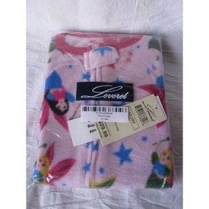 New Pink Stars & Fairies Baby Girls Footed Sleeper PJs 12-18 months Soft Pajamas